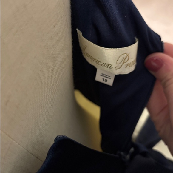 American Princess Navy and White Formal Dress - Picture 4 of 4